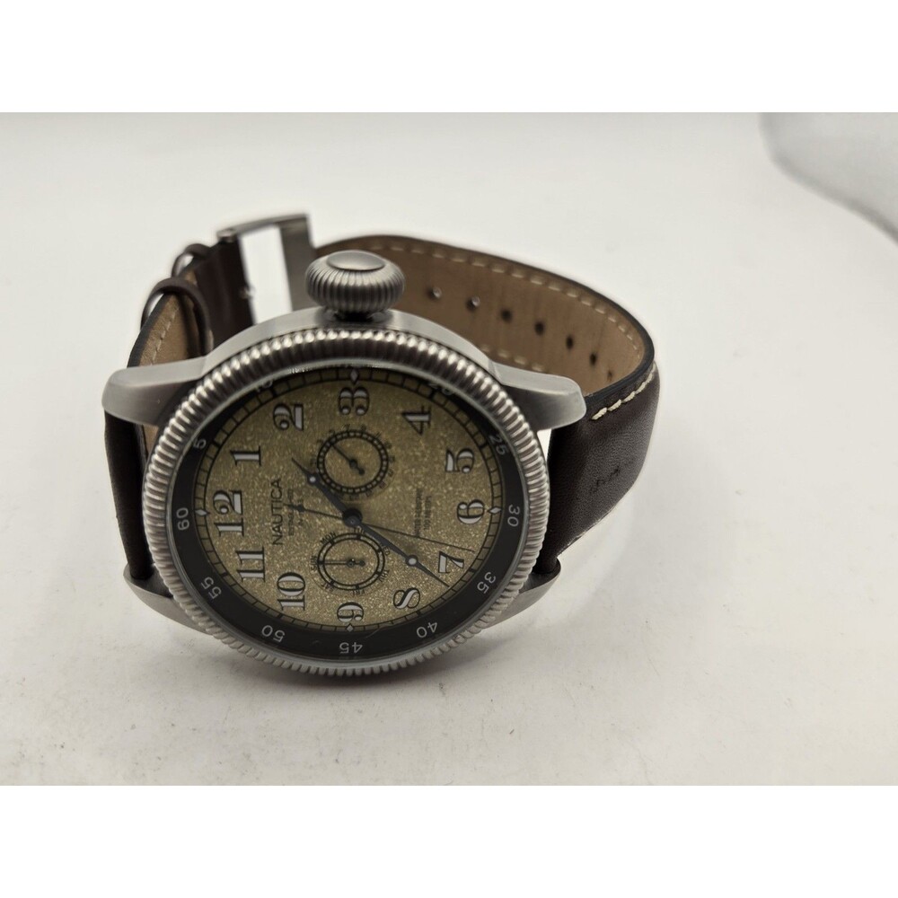 Nautica A16521 Men's 46mm Vintage-Inspired Watch. New Battery. MINT. - Picture 14 of 14